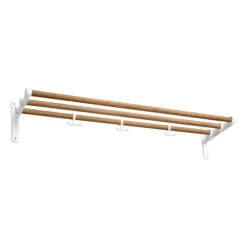 Essem Design Estante perchero o zapatero Nostalgi , bambú-blanco MarrónBlanco Discount