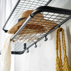 Essem Design Estantes Percheros|Estantes Percheros<Estante sombrerero Classic 650, /cromo, 2 niveles, 110 cm Negro
