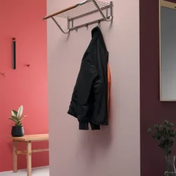 Essem Design Estantes Percheros|Estantes Percheros<Estante sombrerero Funk, Acero inoxidable, roble varilla de roble aceitada Gris