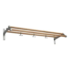 Essem Design Estante sombrerero Nostalgi 291 100 cm, roble-aluminio MarrónBeigePlateado Clearance