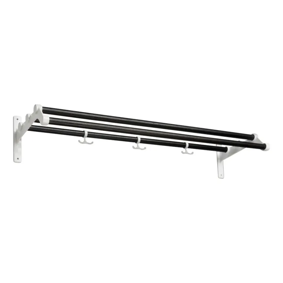 Essem Design Estantes Percheros|Estantes Percheros<Estante sombrerero Nostalgi 291 100 cm, roble teñido de negro-blanco NegroBlanco