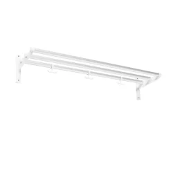 Essem Design Estante sombrerero o zapatero Nostalgi, Aluminio, base blanca Plateado