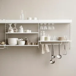 String Estanterias String|Estantes Y Estanterías De Pared<Estante metal, , 58x20 cm, borde bajo Blanco