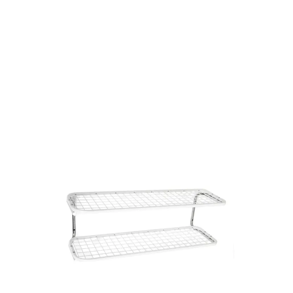 Essem Design Estante zapatero Classic 650, /cromo, 2 niveles, 70 cm Blanco Discount