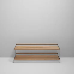 Essem Design Estante zapatero Tamburin 100 cm, Roble- Negro Best
