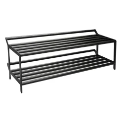 Essem Design Estante zapatero Tamburin 100 cm, roble teñido de - Negro Discount