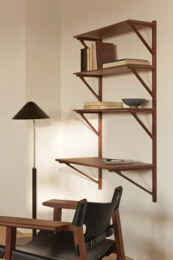 Fredericia Furniture Escritorios<Estantería con escritorio BM29, 78x134 cm, Walnut lacquer Marrón