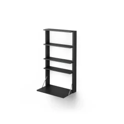 Massproductions Escritorios<Estantería de pared con escritorio Gridlock - M1-A4-0-D, Black stained Ash Negro