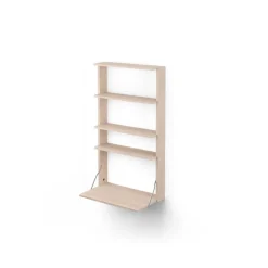 Massproductions Escritorios<Estantería de pared con escritorio Gridlock - M1-A4-0-D, Natural Ash Beige