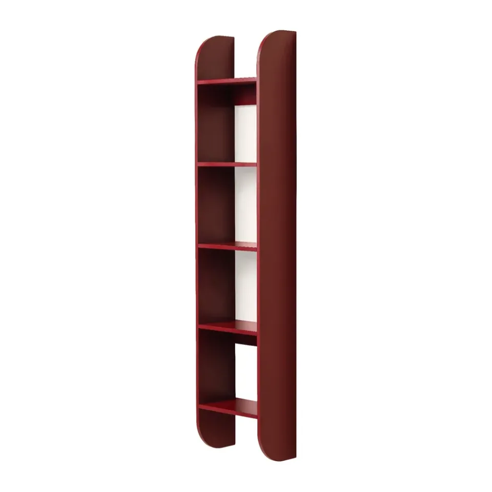 TÔNN furniture Estantes Y Estanterías De Pared|Estantes Y Estanterías De Pared<Estantería de pared Flaneaur 27x128 cm, Burgundy Rojo