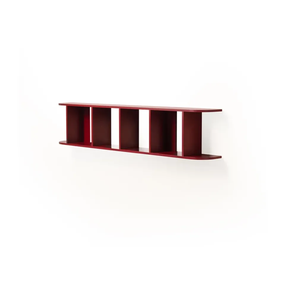 TÔNN furniture Estantes Y Estanterías De Pared|Estantes Y Estanterías De Pared<Estantería de pared Flaneaur 27x128 cm, Burgundy Rojo