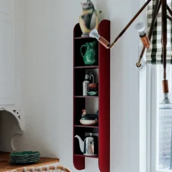 TÔNN furniture Estantes Y Estanterías De Pared|Estantes Y Estanterías De Pared<Estantería de pared Flaneaur 27x128 cm, Burgundy Rojo