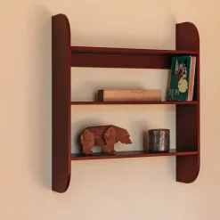 TÔNN furniture Estantería de pared Strapats 62x73,6 cm, Burgundy Rojo Best