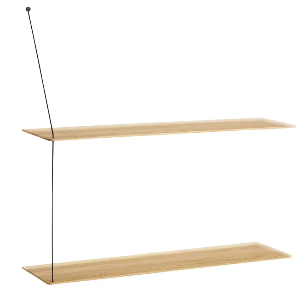 Woud Estantería Stedge 80 cm, roble pigmentado blanco Marrón Sale