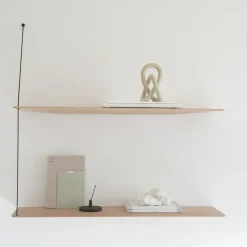 Woud Estantería Stedge 80 cm, roble pigmentado blanco Marrón Sale