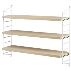 String Estanterias String|Estantes Y Estanterías De Pared<Estantería Pocket, fresno-blanco, fresno-blanco MarrónBlanco