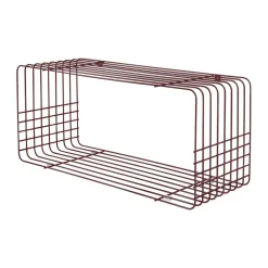 Mette Ditmer Estantería Wire, Wine, 31 × 70 × 26 cm Rojo