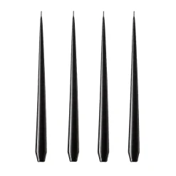 Ester & erik Velas<4 Velas lacadas, Raw black, 32 cm Negro