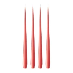 Ester & erik 4 Velas lacadas, Coral reef 26, 32 cm Rosa New