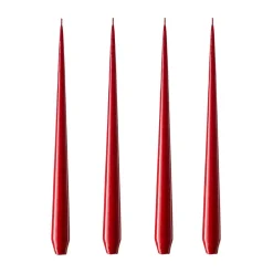 Ester & erik Velas<4 Velas lacadas, winter berry, 32 cm Rojo
