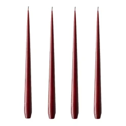 Ester & erik Velas<4 Velas mate, Wine, 32 cm Rojo