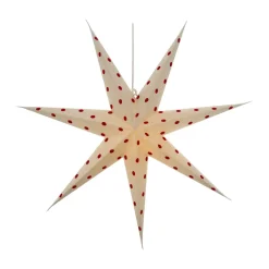 Scandi Living Estrella de Adviento Bare blanco-puntos rojos, 80 cm BlancoRojo Discount