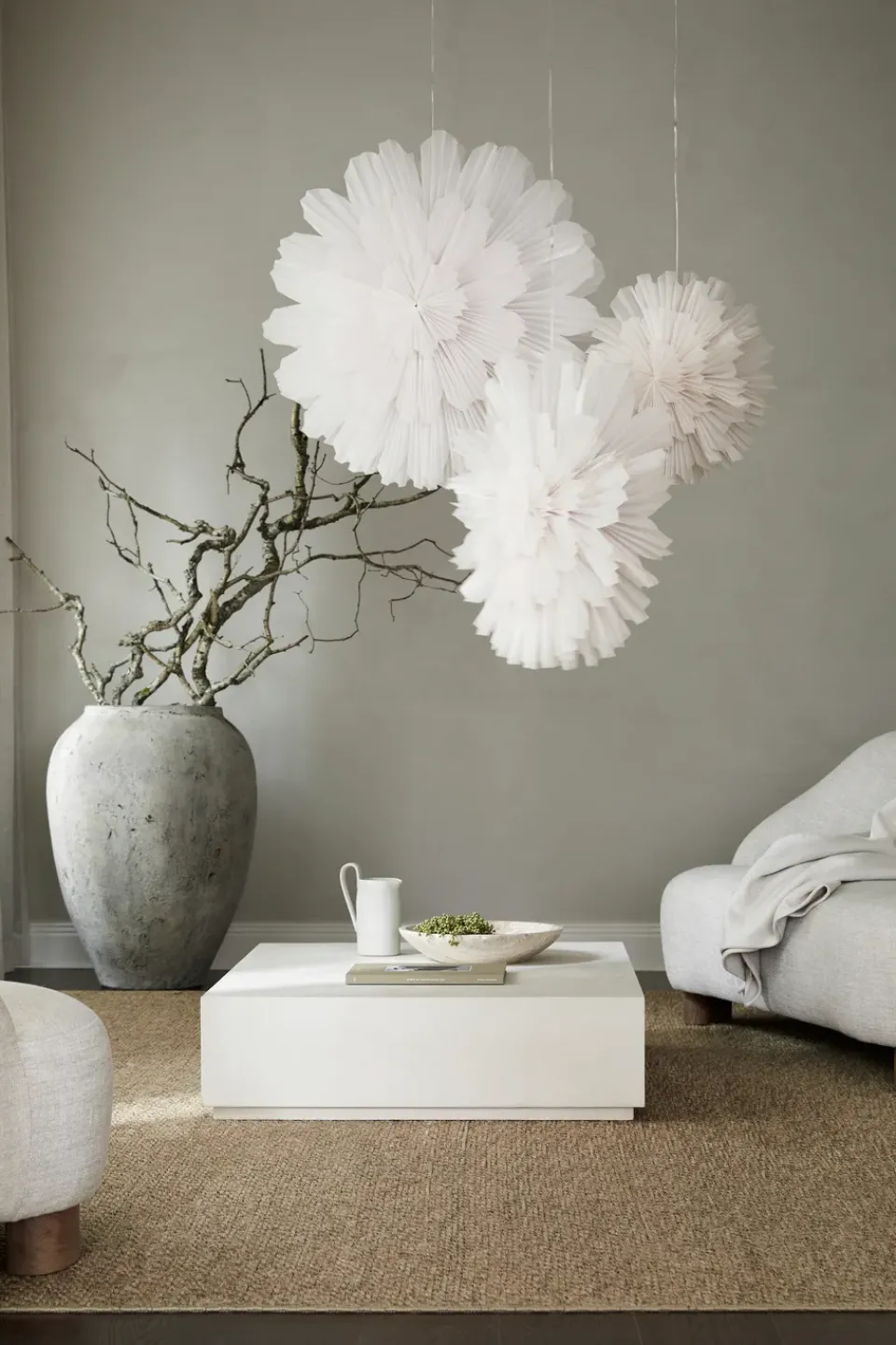 Watt & Veke Estrellas De Navidad<Estrella de Adviento Snöblomma, Ø80 cm Blanco