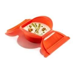 Lékué Estuche de vapor hondo 1–2 p., Rojo Outlet