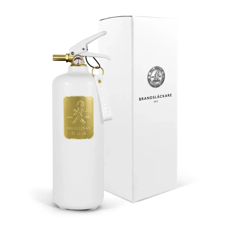Solstickan Design Extintor Solstickan 2 kg, Blanco-dorado BlancoColor dorado Online