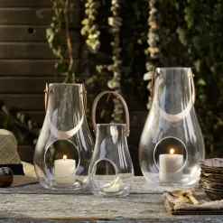 Holmegaard Farol para velas Design With Light, 24,8 cm Transparente Hot