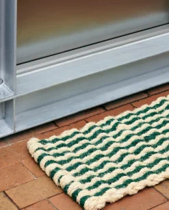 HAY Alfombras De Exterior|Felpudos<Felpudo Coco Stripe Wave, Dark green-white Multi