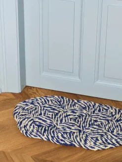 HAY Felpudos<Felpudo Coco 40x80 cm, Swirl blue-off white Multi