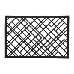 Tica copenhagen Felpudos<Felpudo de caucho Lines, 60x90 cm Negro