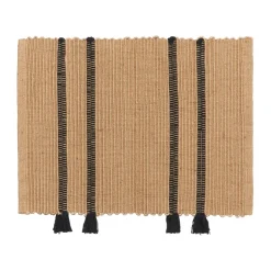 Broste Copenhagen Felpudo Ezra 50x70 cm, Natural-black BeigeNegro Online