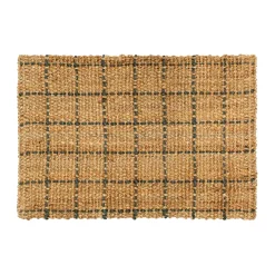 Dixie Alfombras De Yute Y Fibras Naturales|Felpudos<Felpudo Freja a cuadros 60x90 cm, Natural-dark grey MarrónGris