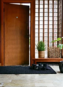 Dixie Felpudo Jute , 80 x 180 cm Negro New