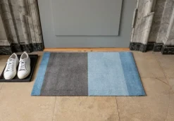 Tica copenhagen Felpudo Stripes horizontal, Blue-steel grey, 60x90 cm Azul Best