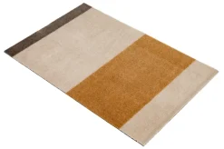 Tica copenhagen Felpudo Stripes horizontal, Ivory-dijon-brown, 60x90 cm BeigeNaranja New