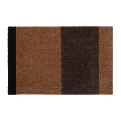 Tica copenhagen Felpudos<Felpudo Stripes horizontal, Cognac-dark brown-black, 40x60 cm MarrónNegro