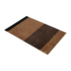 Tica copenhagen Felpudos<Felpudo Stripes horizontal, Cognac-dark brown-black, 60x90 cm MarrónNegro