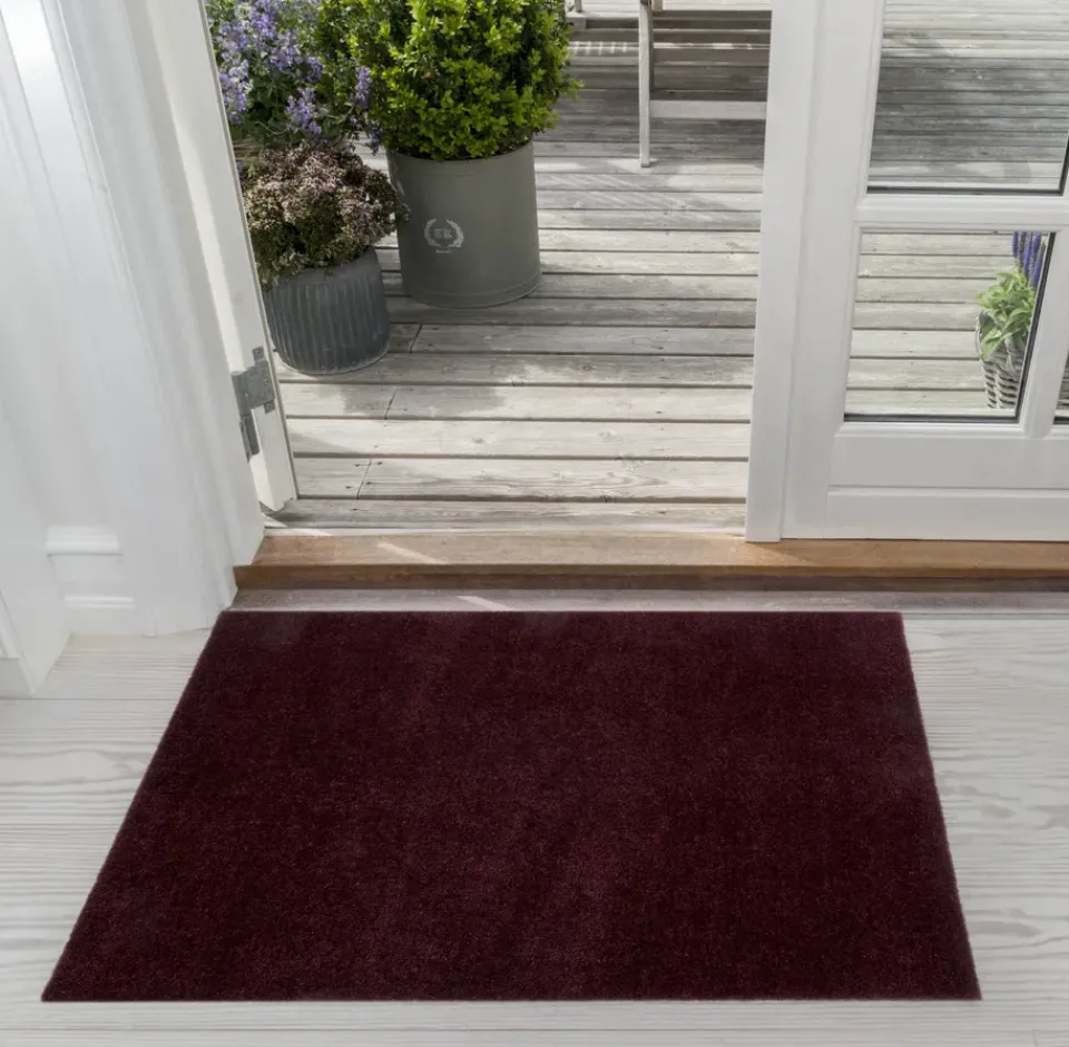 Tica copenhagen Felpudos<Felpudo Unicolor, Bordeaux, 60x90 cm Rojo