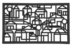 Dixie Felpudo Villastad, 45 x 75 cm Negro Discount