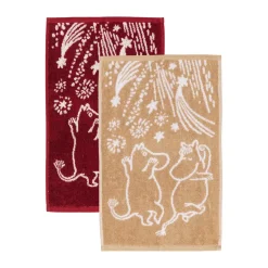 Moomin Arabia Festive Moments toalla Mumin 2 piezas, 30x50 cm Rojo Discount