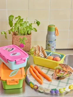RICE Fiambrera con 3 compartimientos , Verde Outlet