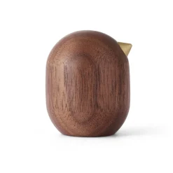 Normann Copenhagen Figuras Decorativas De Madera<Figura Little Bird nogal, 4,5 cm Marrón