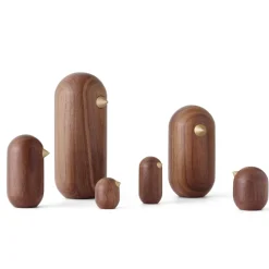 Normann Copenhagen Figuras Decorativas De Madera<Figura Little Bird nogal, 7 cm Marrón