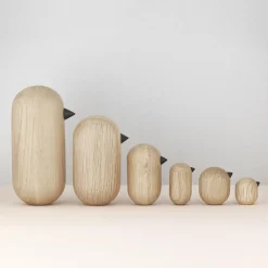 Normann Copenhagen Figuras Decorativas De Madera<Figura Little Bird, roble, 5 cm Marrón