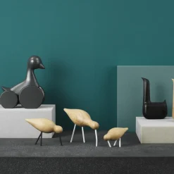 Normann Copenhagen Figura Shorebird roble-blanco, grande MarrónBlanco Best