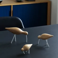 Normann Copenhagen Figuras Decorativas De Madera<Figura Shorebird roble-blanco, mediana MarrónBlanco