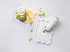 Zwilling Fresh & save fiambrera al vacío rectangular 2 L, Vidrio borosilicatado Gris New